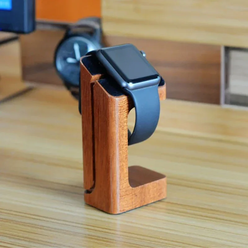 Wooden Apple Watch Charger Sta - Apple Smartwatch Accessories 리뷰 및 가격