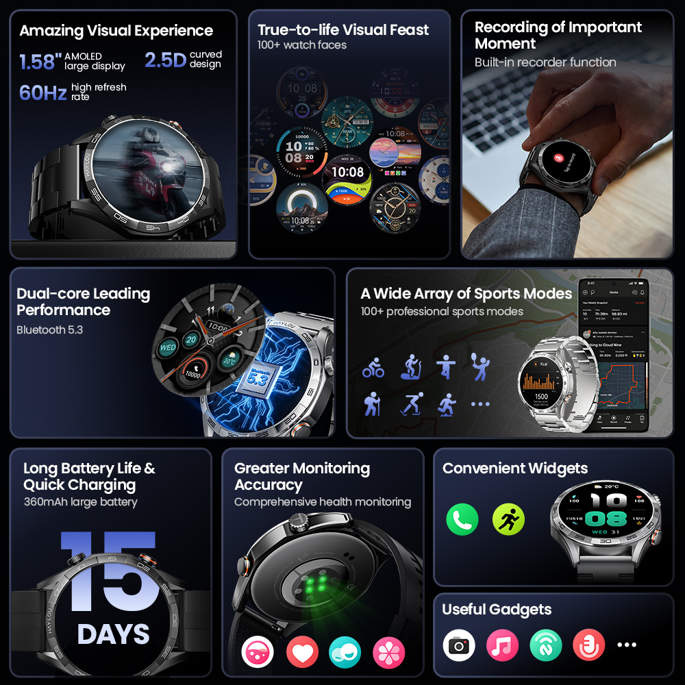 HAYLOU Solar 5 Voice Calling S - Smartwatch Face 리뷰 및 가격