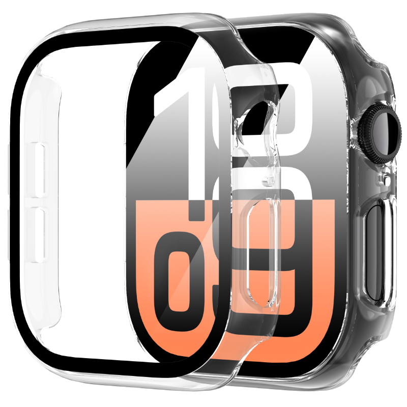 Tempered Glass+Case For Apple  - Smartwatch Band Accessories 리뷰 및 가격
