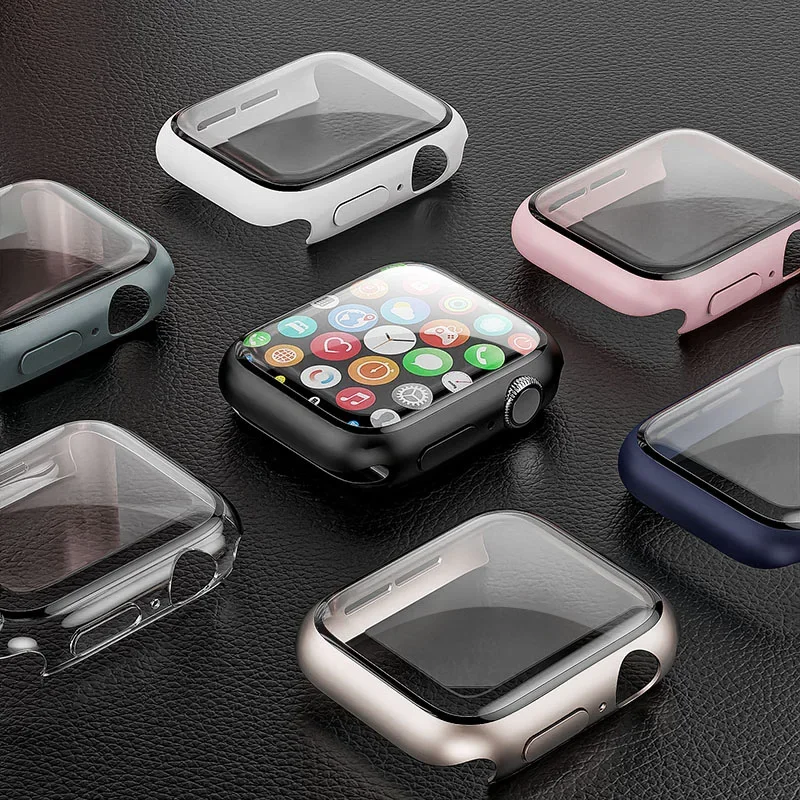 Tempered Glass+cover For Apple - Smartwatch Band Accessories 리뷰 및 가격