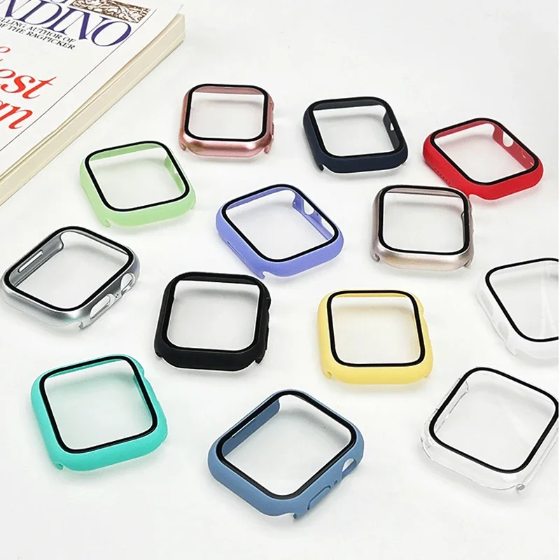 Tempered Glass+cover For Apple - Smartwatch Band Accessories 리뷰 및 가격