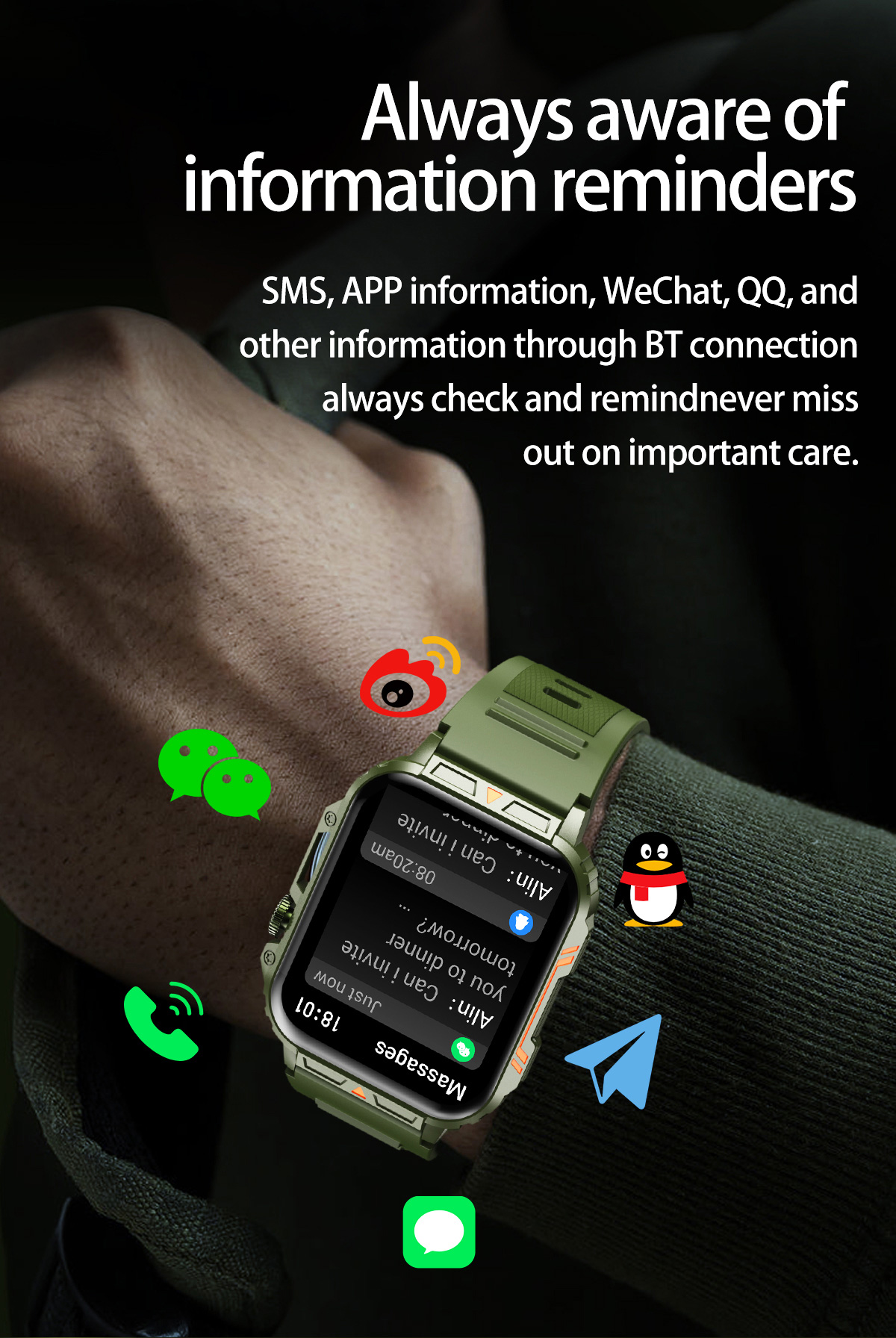 1.91 Outdoor Military Smart Wa - Smartwatch Face 리뷰 및 가격