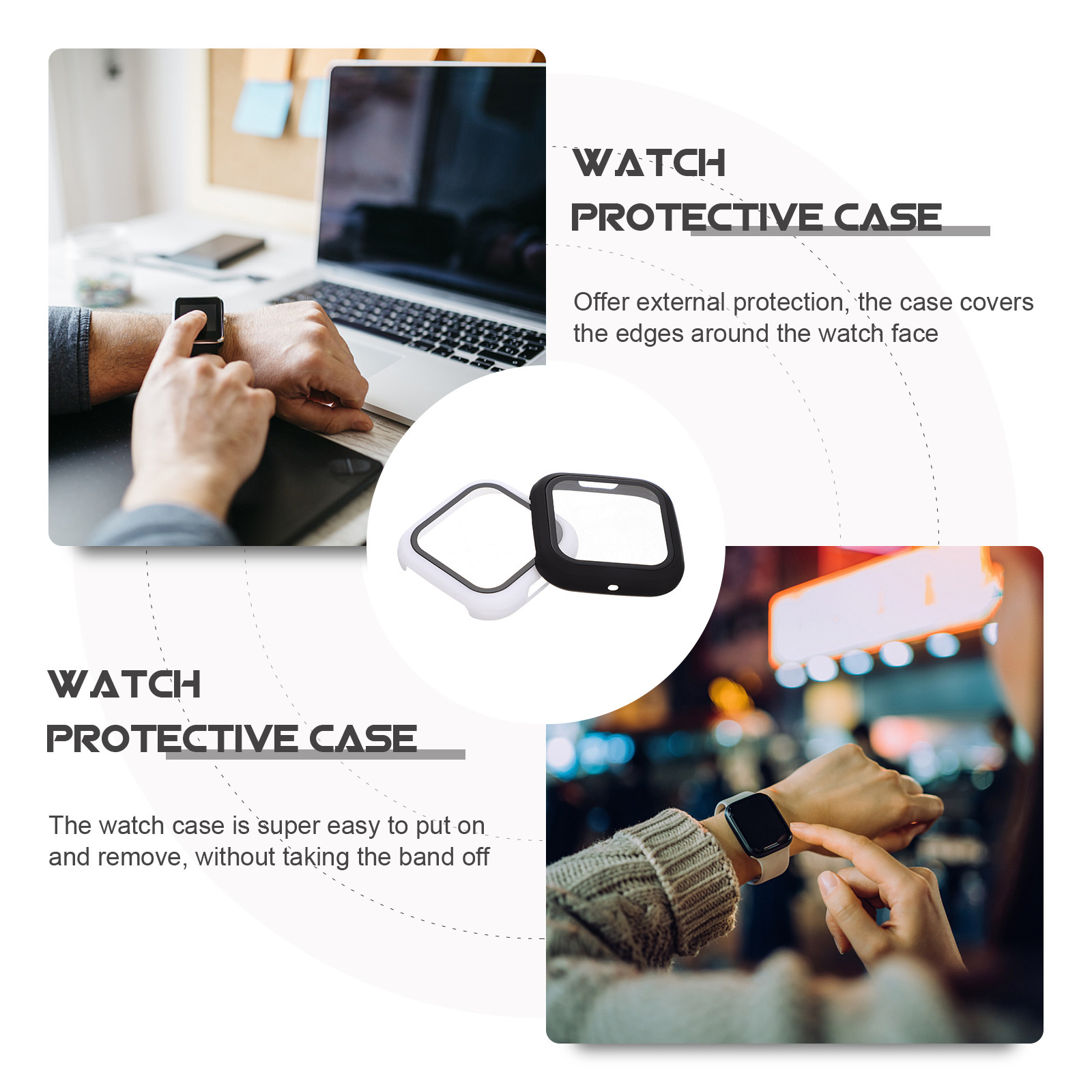 2Pcs Protective Watch Case Har - Smartwatch Face 리뷰 및 가격
