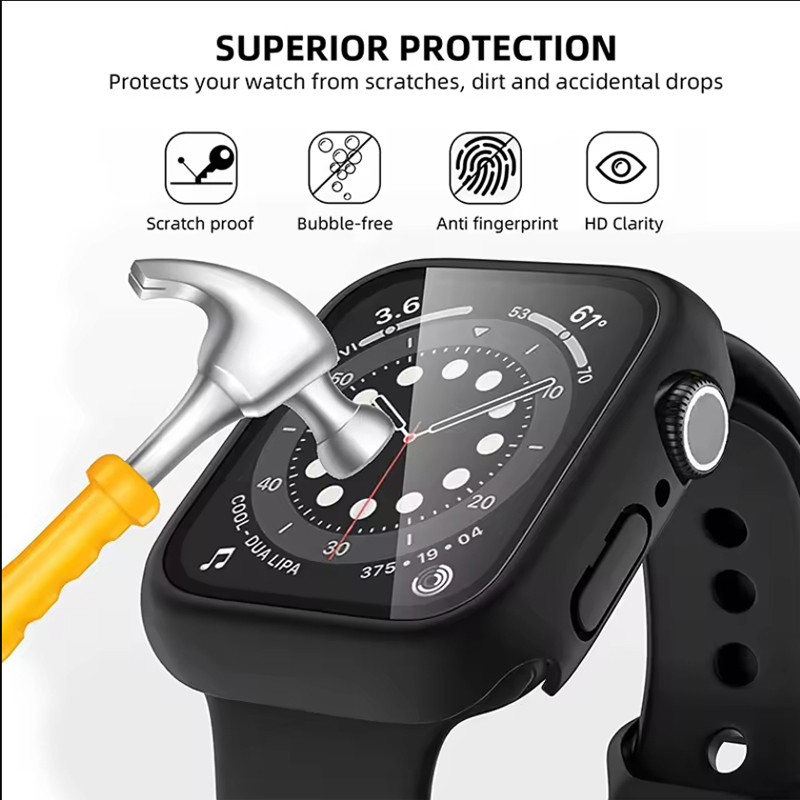 Tempered Glass+Cover For Apple - Watch Case Bumper 리뷰 및 가격