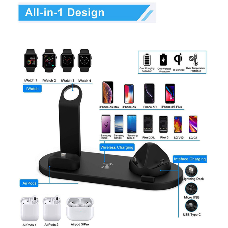 6 in 1 Wireless Charger Stand  - Smartwatch X12 리뷰 및 가격