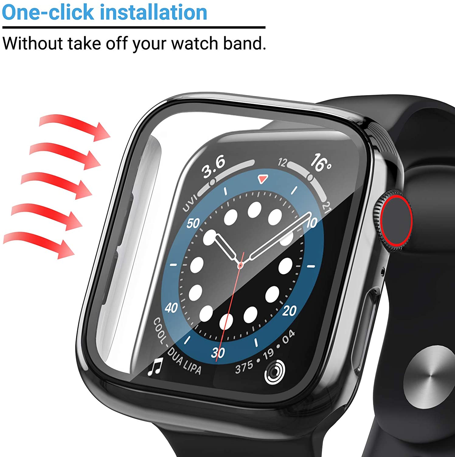 Glass+cover For Apple Watch Ca - Smartwatch Band Accessories 리뷰 및 가격