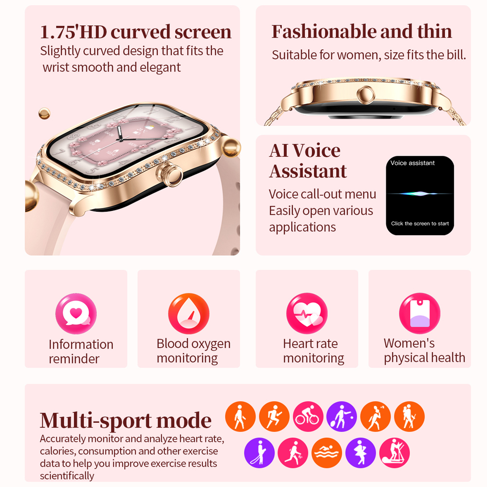 2026 New Fashion Women Diamond - Smartwatch Face 리뷰 및 가격