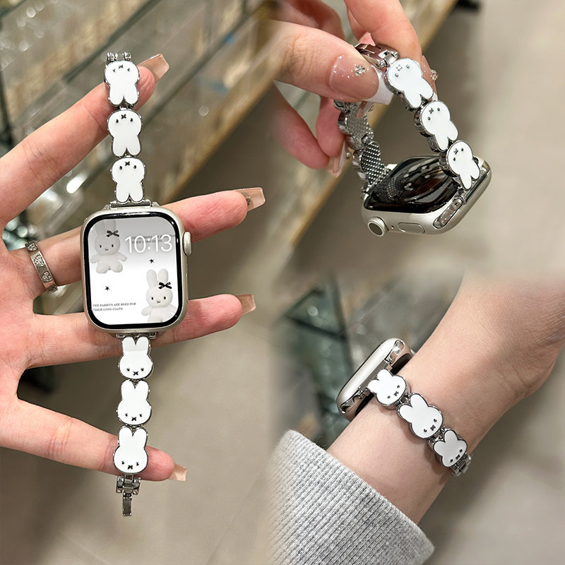 Miffy Rabbit Leather Watch Ban - Apple Smartwatch Accessories 리뷰 및 가격