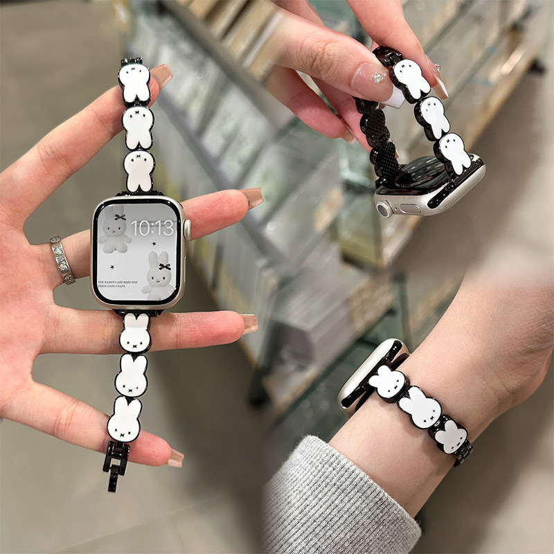 Miffy Rabbit Leather Watch Ban - Apple Smartwatch Accessories 리뷰 및 가격