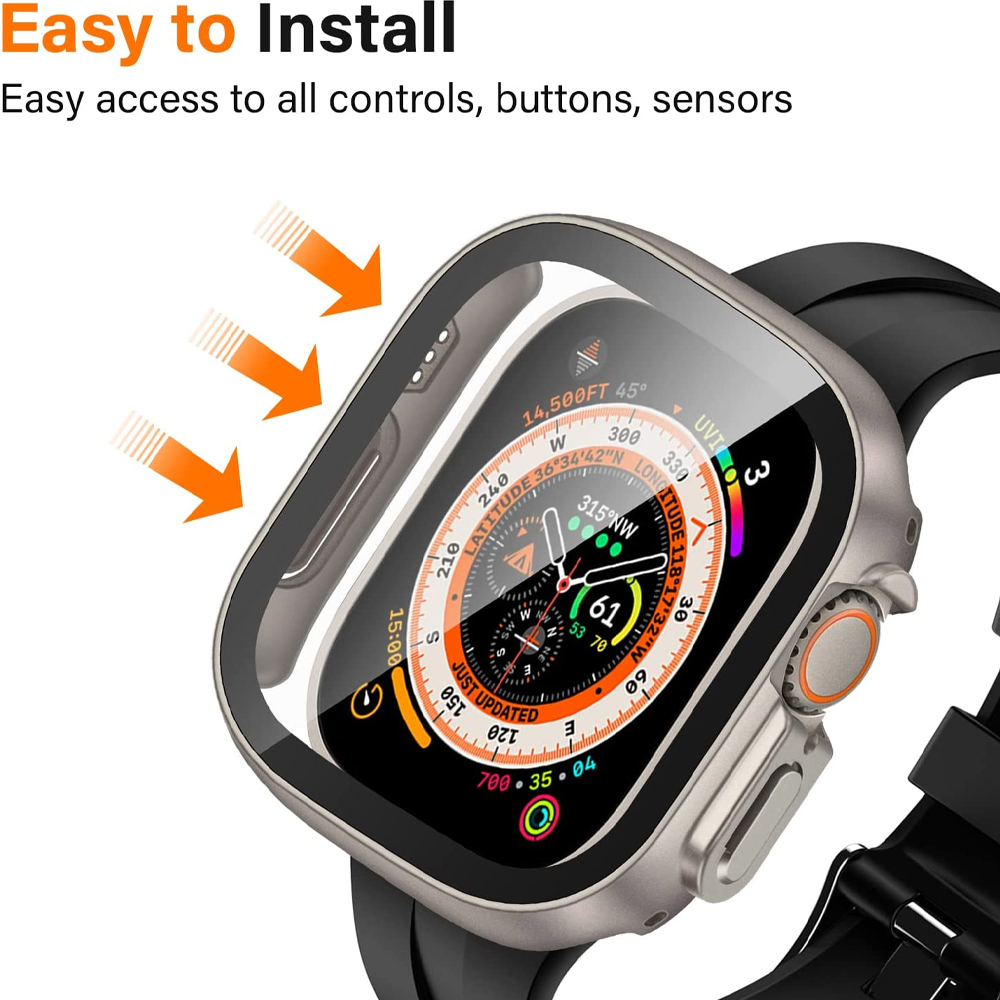 Glass+case For Apple Watch Ult - Smartwatch Band Accessories 리뷰 및 가격