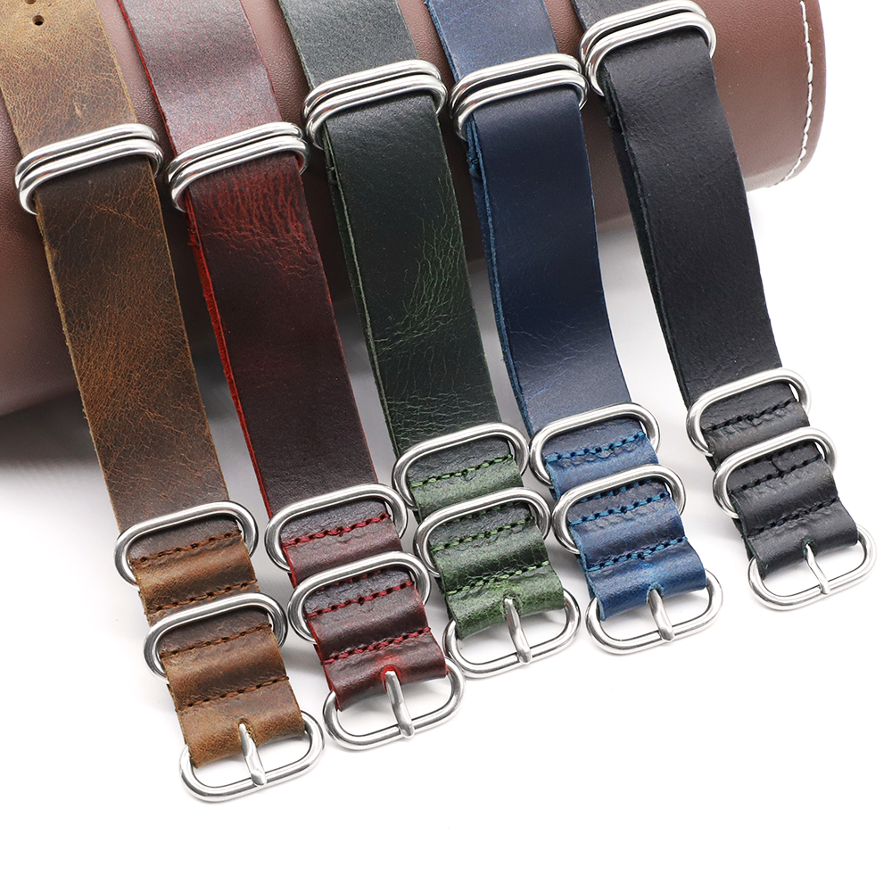 Genuine Leather Watch Band 18m - Nylon Nato Strap 리뷰 및 가격