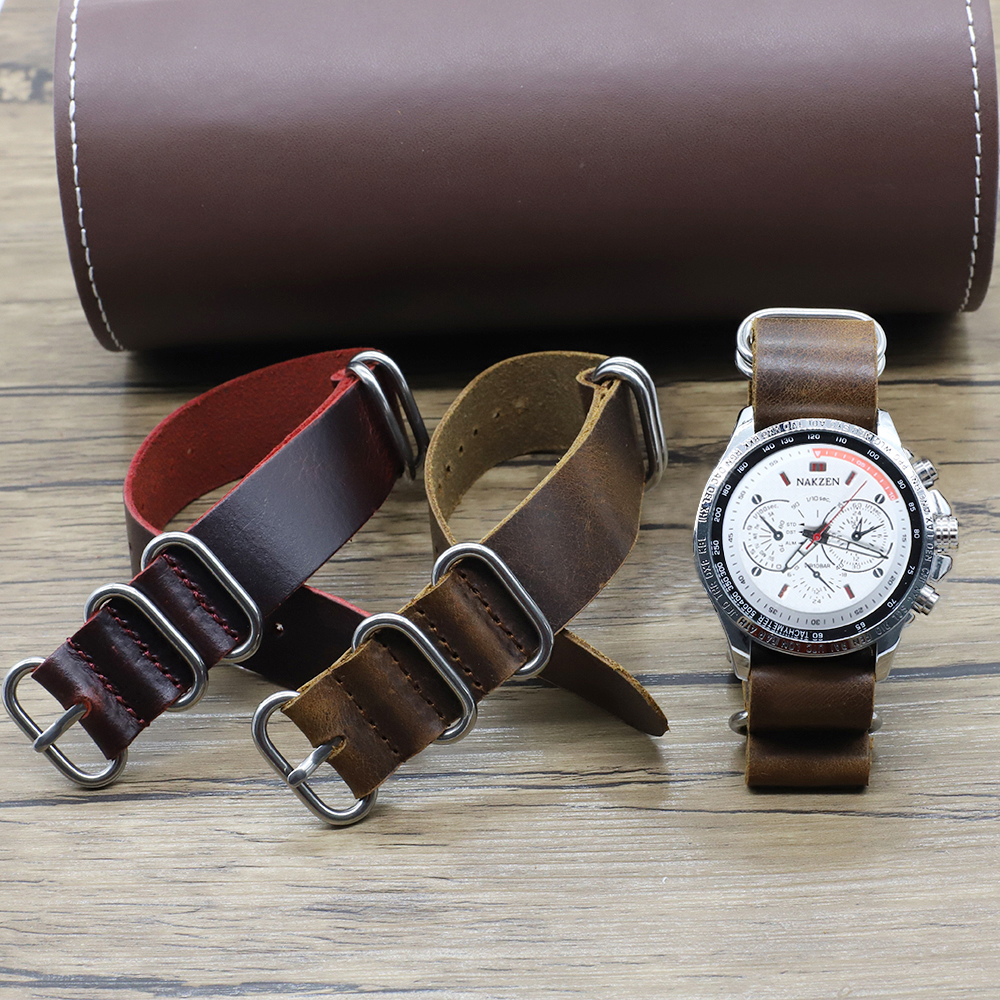 Genuine Leather Watch Band 18m - Nylon Nato Strap 리뷰 및 가격