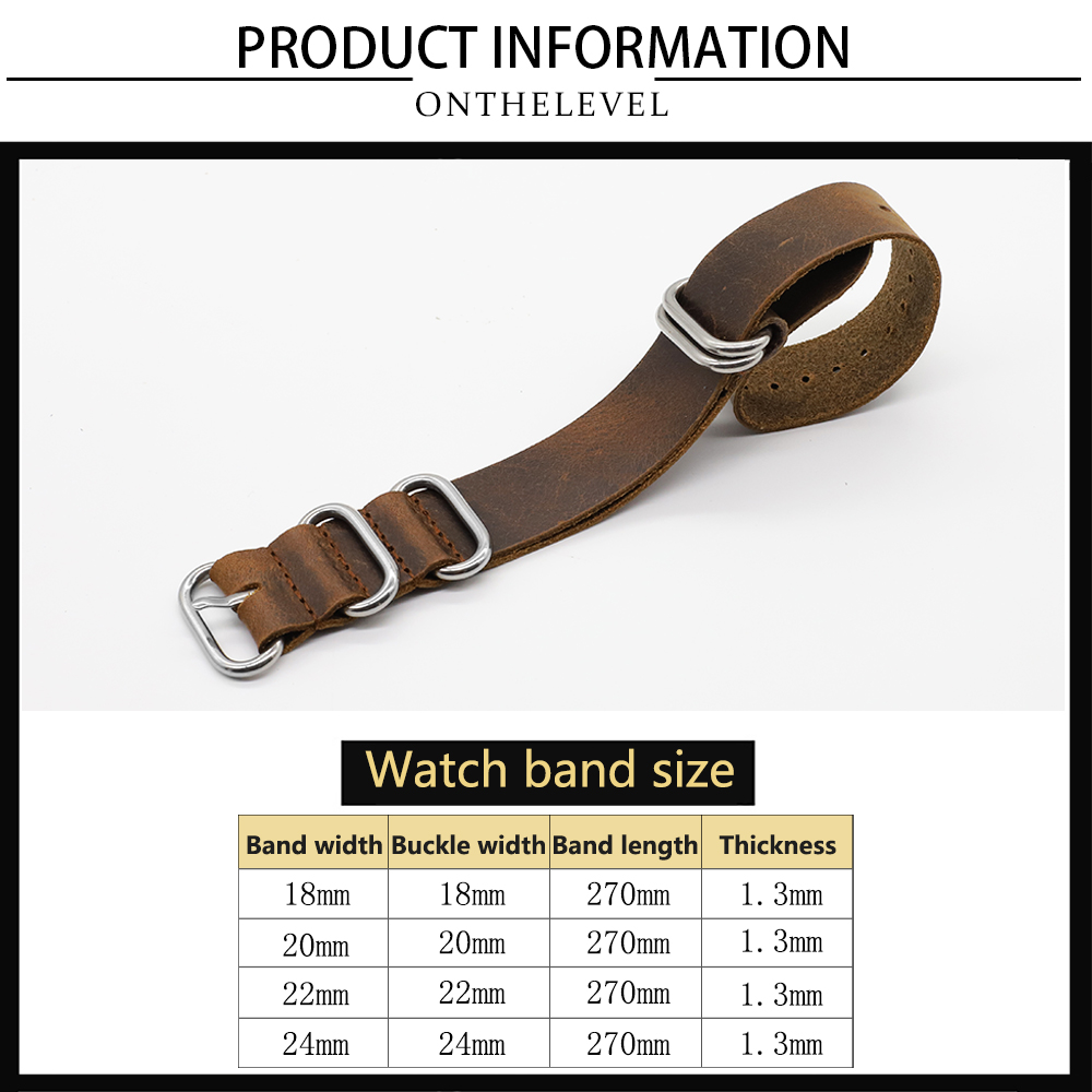 Genuine Leather Watch Band 18m - Nylon Nato Strap 리뷰 및 가격