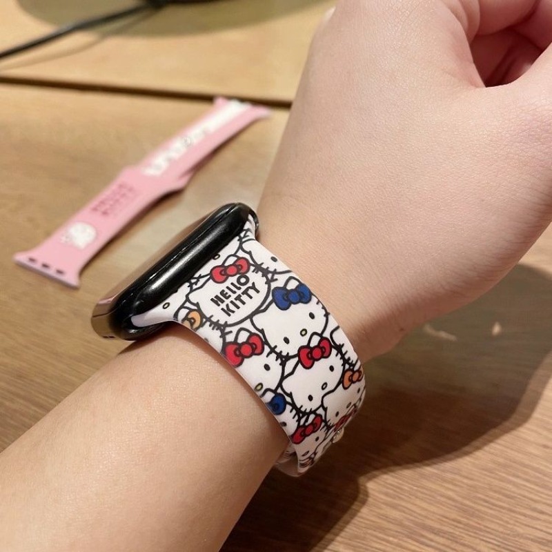 Anime Sanrio Cute Hello Kitty  - Apple Smartwatch Accessories 리뷰 및 가격