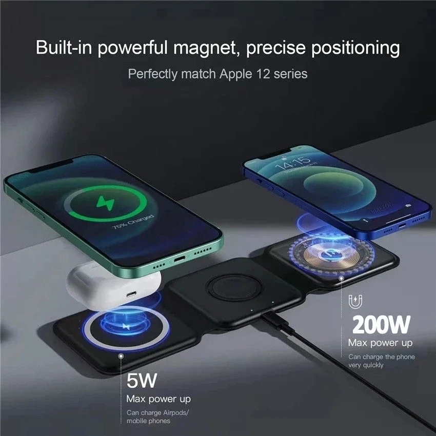 New 3in1 Foldable Wireless Cha - Smartwatch X12 리뷰 및 가격