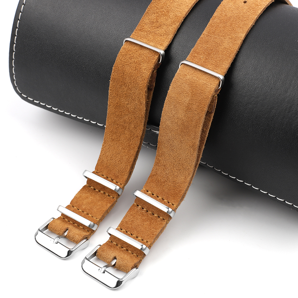 Soft Retro Suede Genuine Leath - Nylon Nato Strap 리뷰 및 가격
