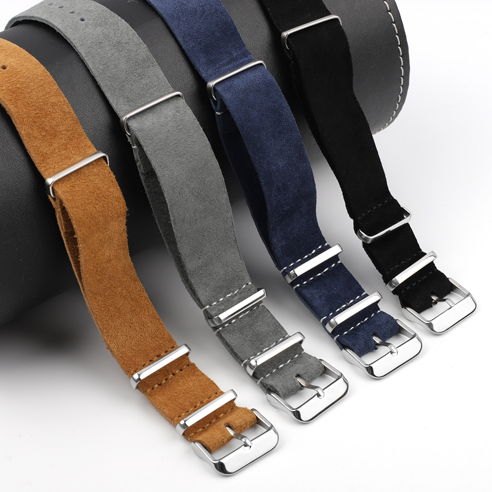 Soft Retro Suede Genuine Leath - Nylon Nato Strap 리뷰 및 가격