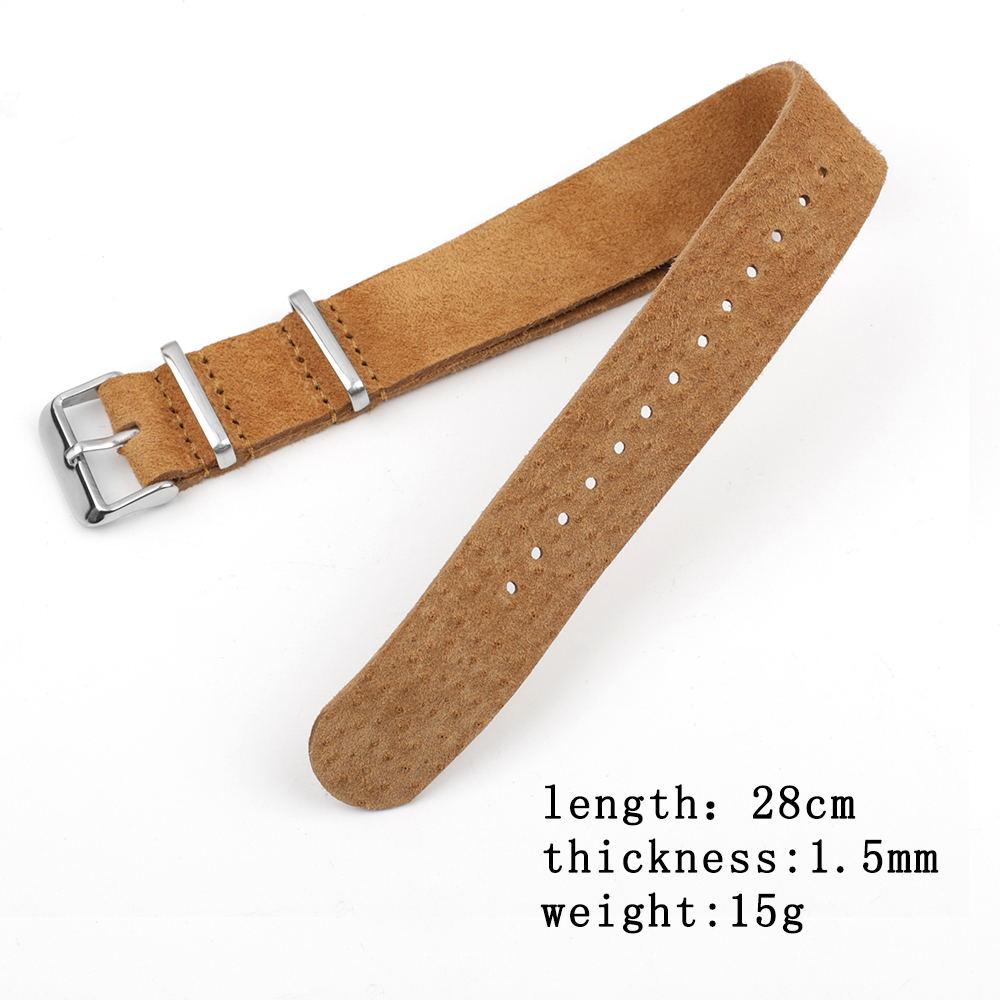 Soft Retro Suede Genuine Leath - Nylon Nato Strap 리뷰 및 가격