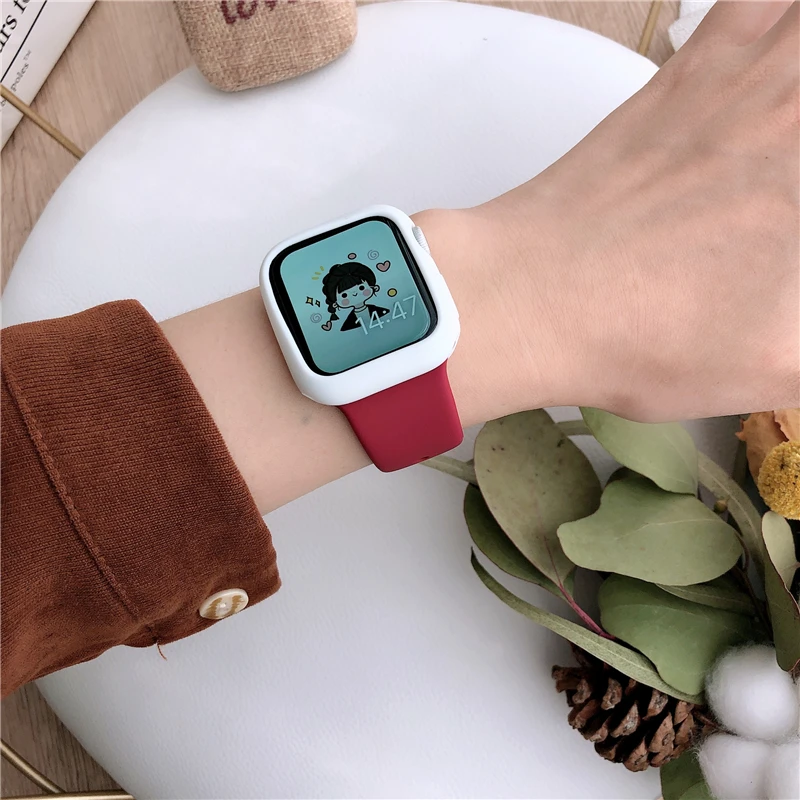 Glass+cover For Apple Watch Ca - Smartwatch Band Accessories 리뷰 및 가격