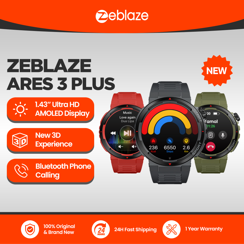 New Zeblaze Ares 3 Plus 1.43'' - Smartwatch Face 리뷰 및 가격