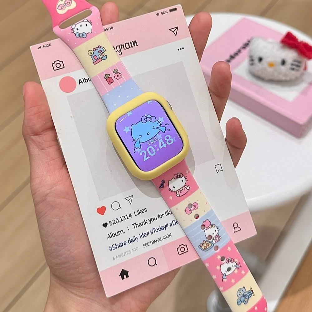 Anime Sanrio Lovely Kitty Sili - Apple Smartwatch Accessories 리뷰 및 가격