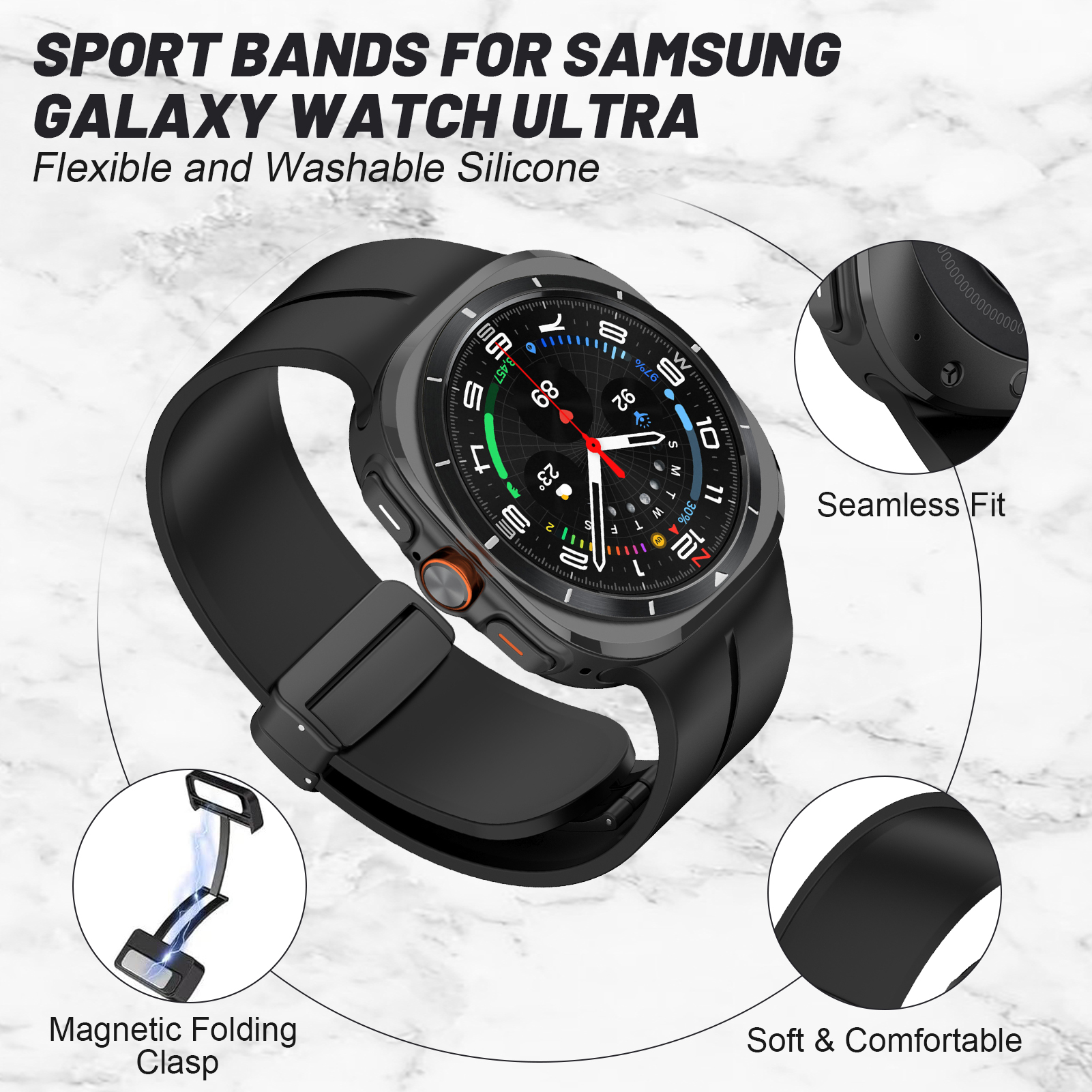 Magnetic For Samsung Galaxy wa - Samsung Smartwatch Ultra Accessories 리뷰 및 가격