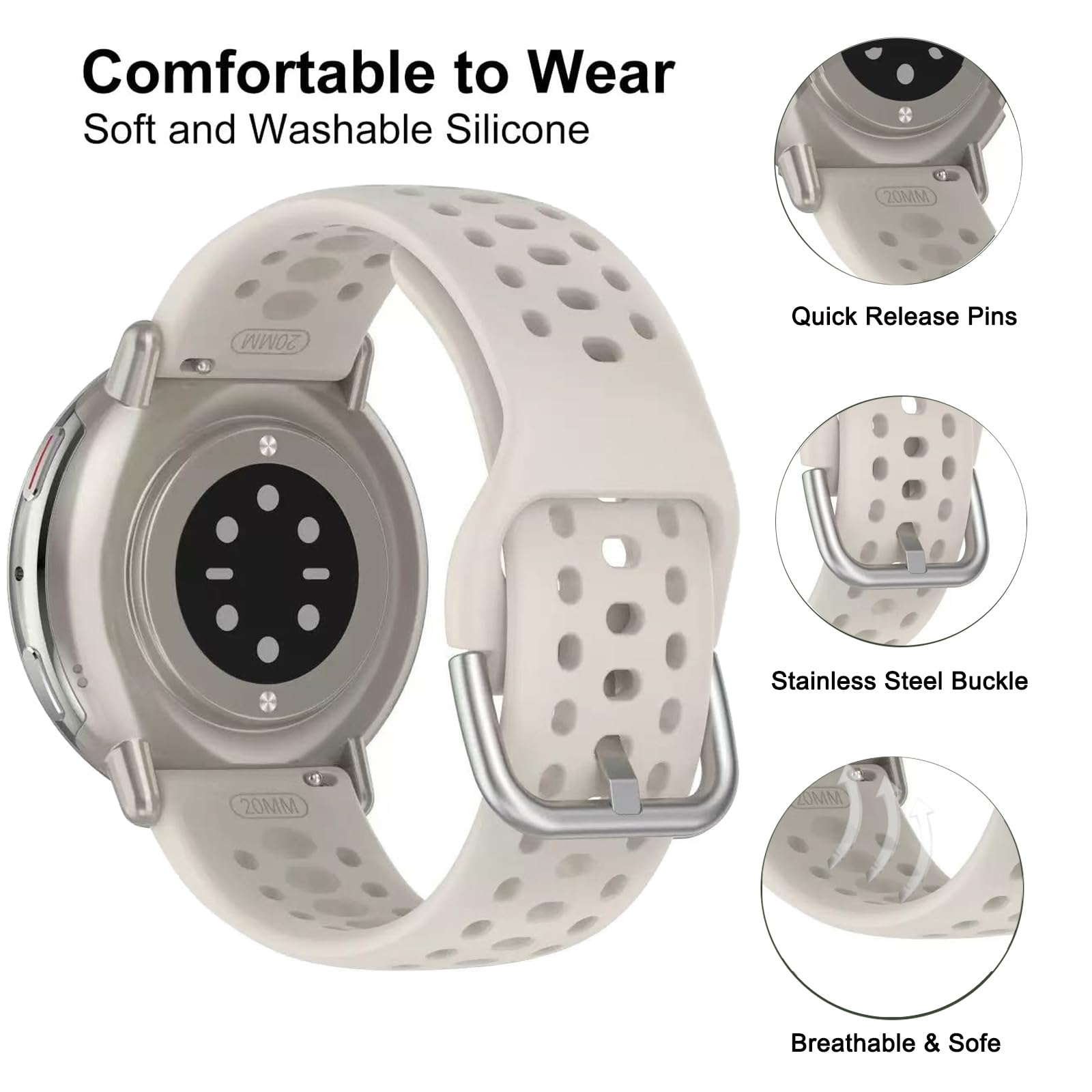 20mm Strap For Amazfit active  - Titan Smartwatch Accessories 리뷰 및 가격