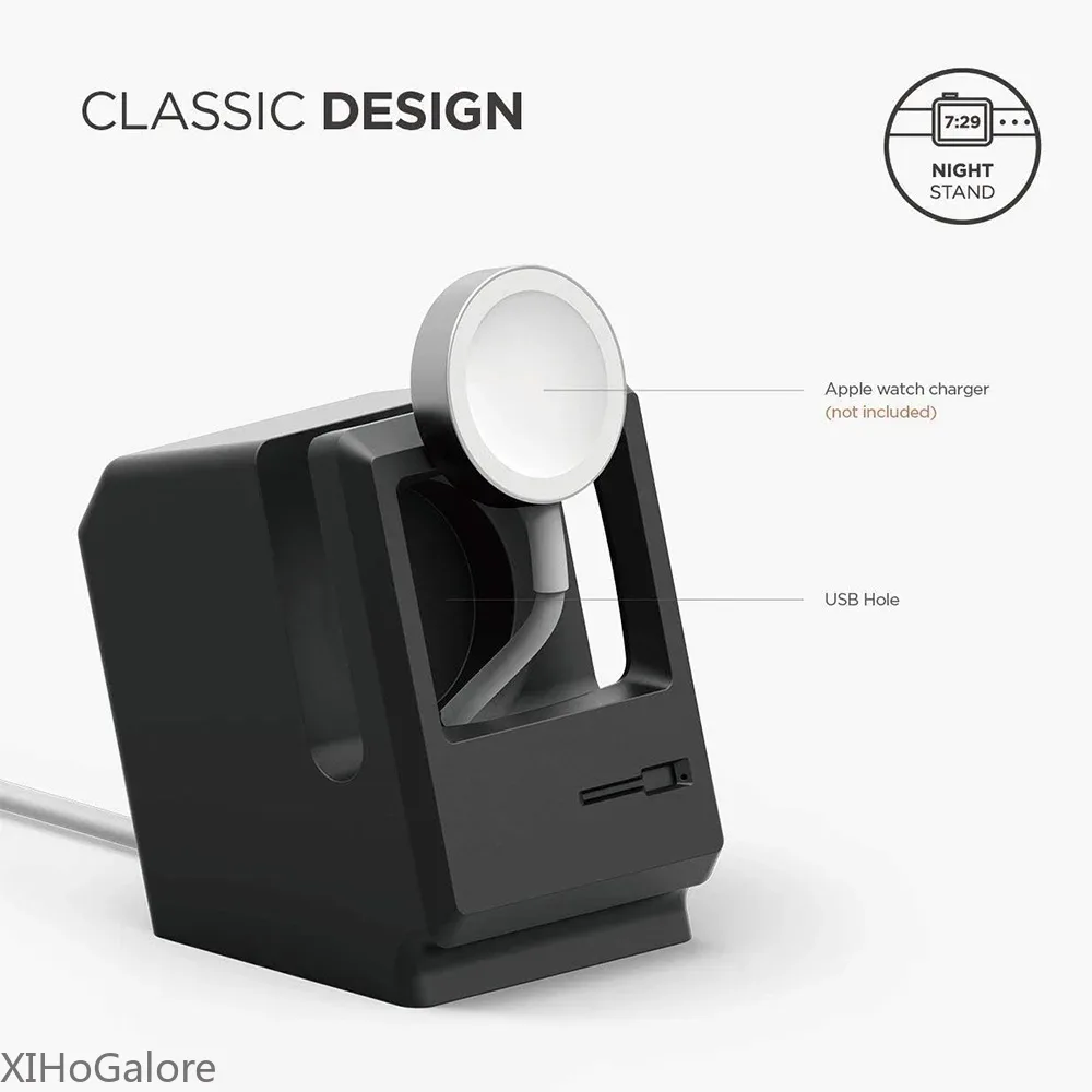 Retro Computer Pattern Silicon - Watch Charging Dock 리뷰 및 가격