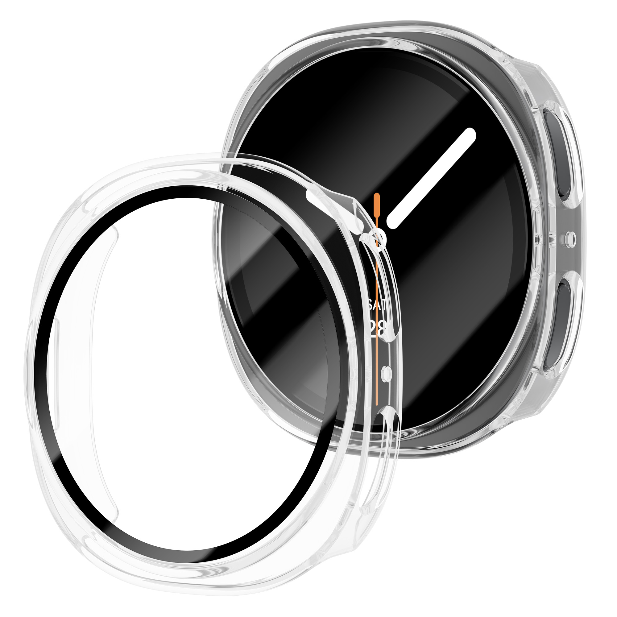 Tempered Glass+PC Case For Sam - Smartwatch Band Accessories 리뷰 및 가격