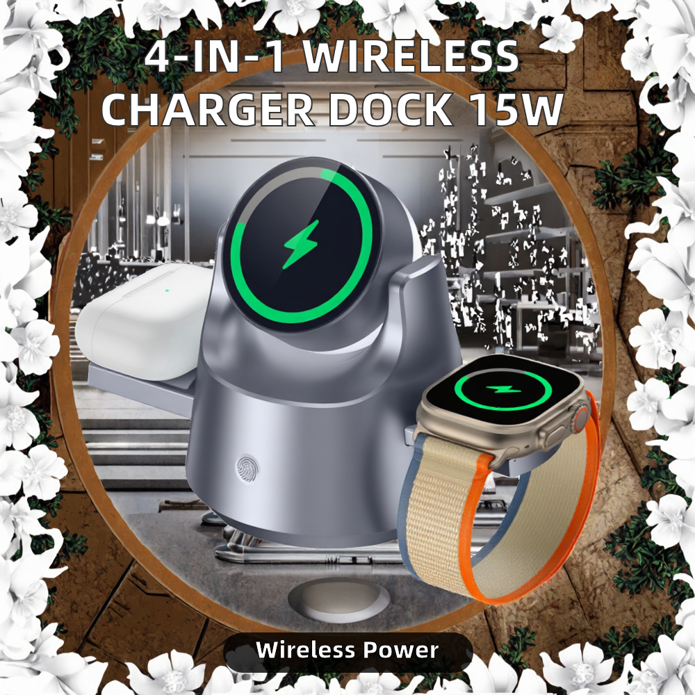 4 in 1 15W Wireless Charger Ch - Watch Charging Dock 리뷰 및 가격