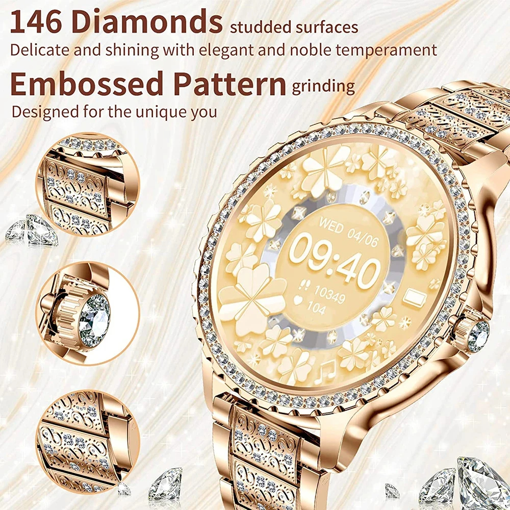 Fashion Luxury Gold Women Smar - Smartwatch Face 리뷰 및 가격