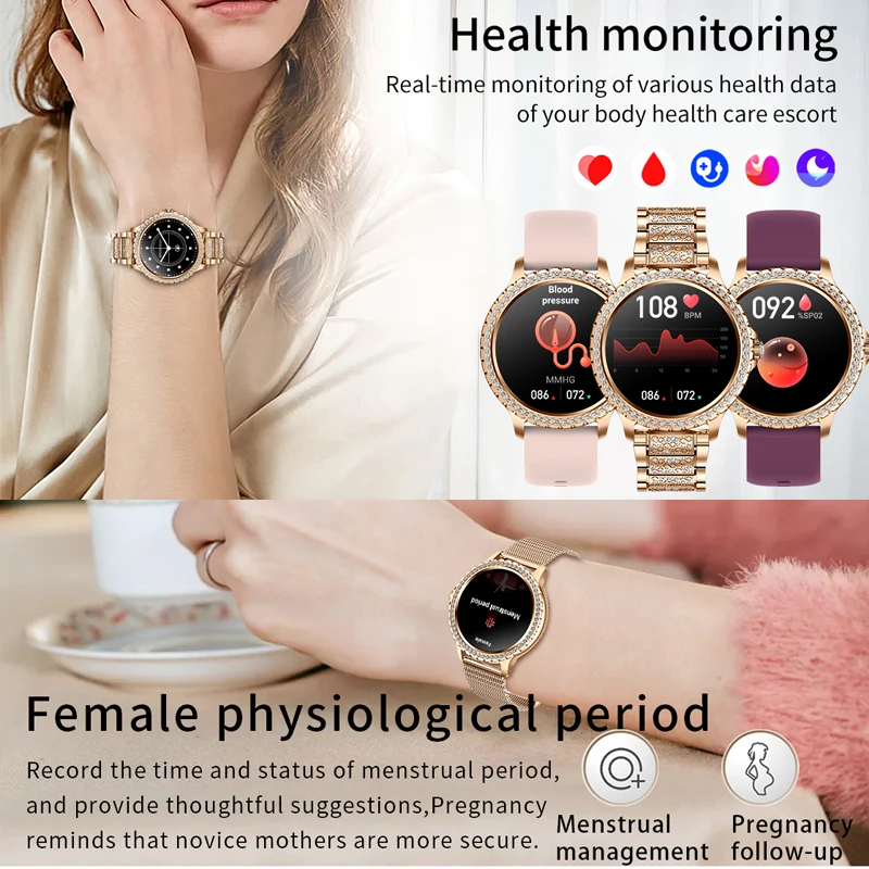 Fashion Luxury Gold Women Smar - Smartwatch Face 리뷰 및 가격